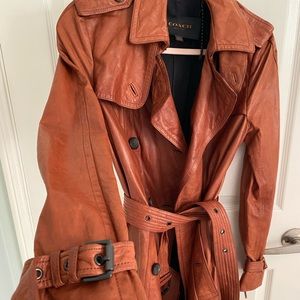 (SOLD) Original COACH leather trench jacket - Whiskey